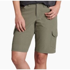 KUHL Womans Freeflex Cargo Shorts Army‎ Green Size 20W